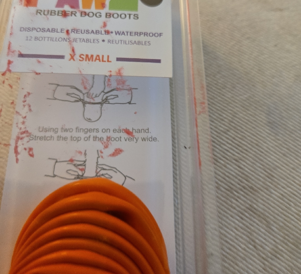 PAWZ Dog Boots in Bright Orange - Picture 4 of 4